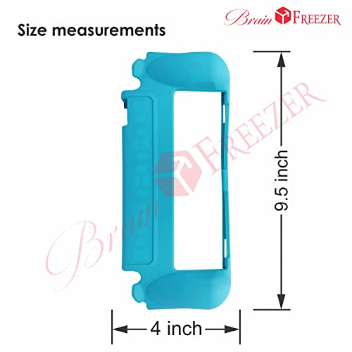 Image of Brain Freezer Protective Clear Cover with TPU Grip Compatible with Nintendo New Switch OLED 7 Inch Console and Joy-Con Controller (2021), Blue (Device not Included)