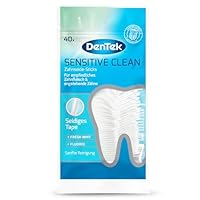 40 St. DenTek Sensitive Clean Zahnseide-Sticks - für sensibles Zahnfleisch - engstehende Zähne - Zahnreinigung der Zahnzwischenräume - Minzgeschmack - Fluorid - Zahnstocher - Zungenreiniger