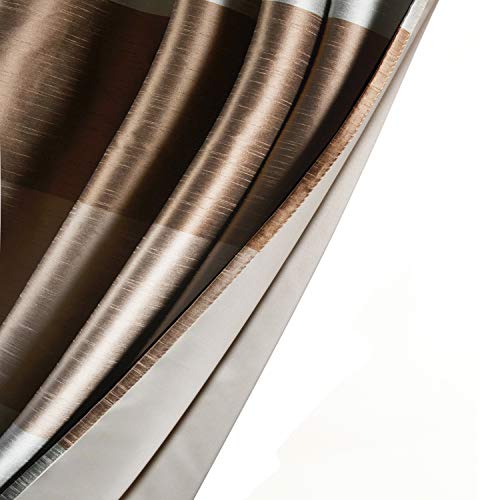 Image of Deco Window Polyester Blackout Curtains 5 feet Long Set of 2, Room Darkening (Eyelet,Beige, 5FT) Curtains for Bedroom and Living Room