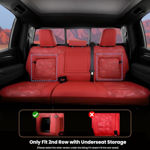 Image of 2019-2026 Chevy Silverado /GMC Sierra Seat Covers, Red Camo
