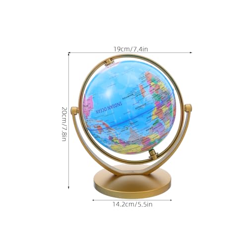 Globe terrestre rotatif de haute qualité en ABS solide avec piétement doré - 3
