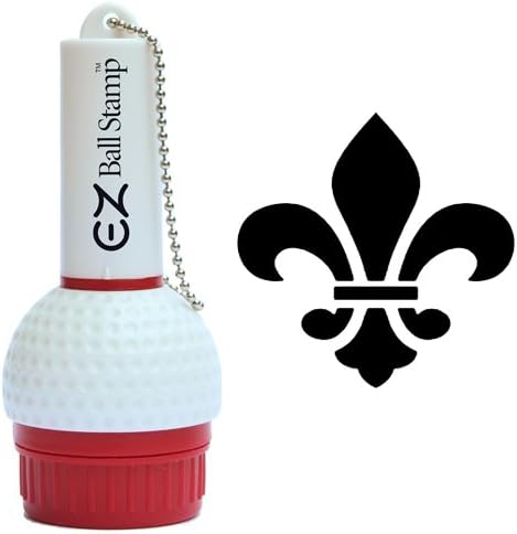 EZBallStamp Golf Ball Stamp Marker (Black Fleur De Lis)