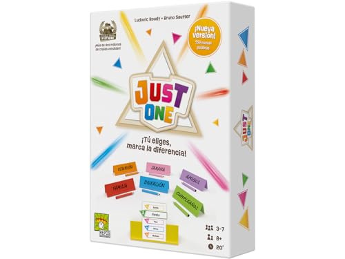Asmodee Just One, Juego para Fiestas Cooperativo, Adivina en Grupo, A Partir de 8 Años, De 3 a 7 Jugadores, 20 Minutos por Partida, Español