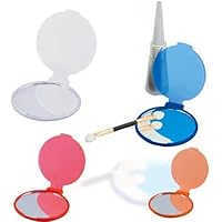 DISOK Lote 100 Espejos Plasticos Woman. Espejos de Bolsillo. Espejos de Mano para Detalles de Bodas, Comuniones y Bautizos.