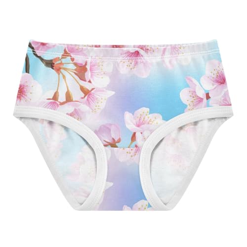 Cherry Blossoms Pastel Little Girl Panties Toddler Girls Underwear Cotton Animals Kids Undies Briefs 2t