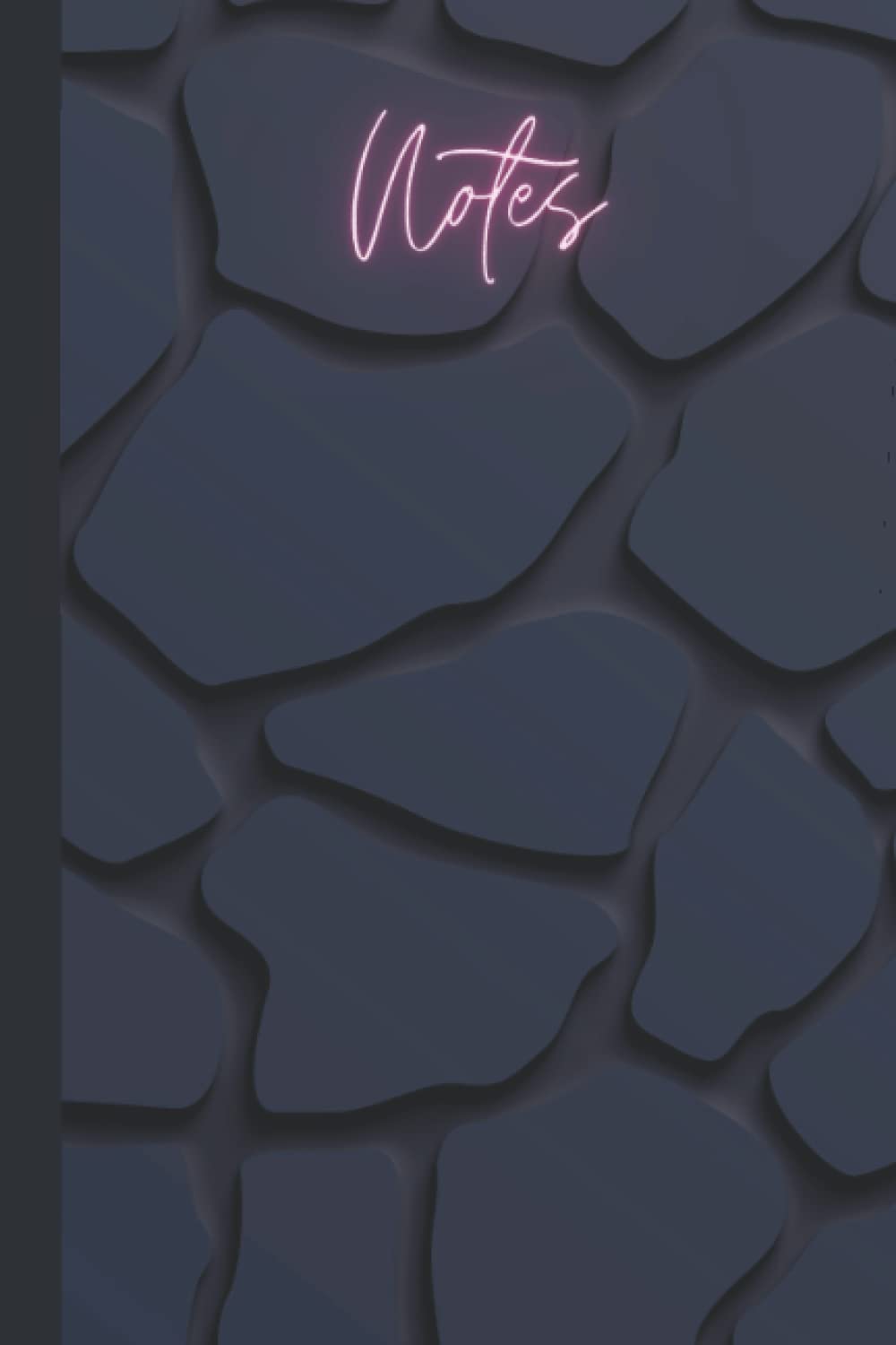 Notebook/Journal, Navy Black Shadow textured design: Abstract print, lined, student, office, work from home, Luxe design