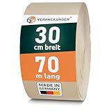 BB-Verpackungen 1x Rollenwellpappe 0,3 x 70 m Fläche 21m² (1 Rolle) - hochwertige Wellpappe Rolle für Versand und Lagerung, umweltfreundlich und recyelbar