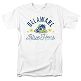University of Delaware Official Blue Hens Unisex Adult T-Shirt, White, Large
