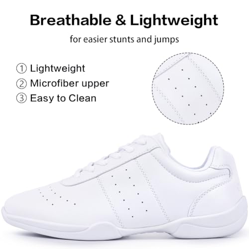 Image of CADIDL Cheer Shoes Women White Cheerleading Dance Shoes