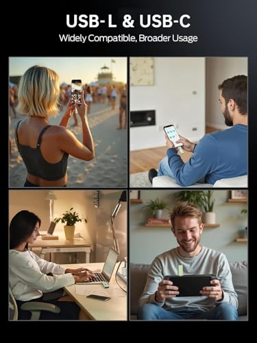 Image of 256GB Photo Stick for iPhone Flash Drive, Memory Stick Phone Storage for Photos and Videos Files Backup, Compatible with iPhone iPad Android PC, Plug & Play, No App Required (Sage Green)