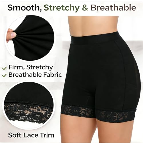 Lace Butt Lifting Shapewear Shorts Tummy Control Shorts Lace Body Shaper Shorts Thigh Slimmer BL-SW07 Black - image 3