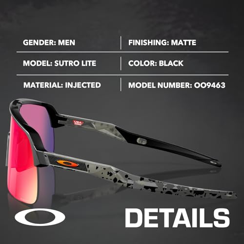 Oakley OO9463 SUTRO LITE MATTE BLACK Frame – PRIZM ROAD Lens, Non-Polarized Rectangle Shape Sunglasses with Official Eyewear Kit Bundle2