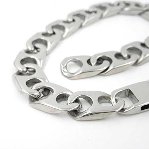 Stainless Steel Flat Mariner Link Men Bracelet 10mm 8.2 inch3