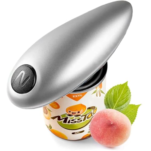 aichilra Electric Can Opener, Hands Free One Touch Cordless Tin Opener with Magnet for Mess Free Lid Disposal Smooth Edge Electric Tin Openers for Arthritis& Seniors