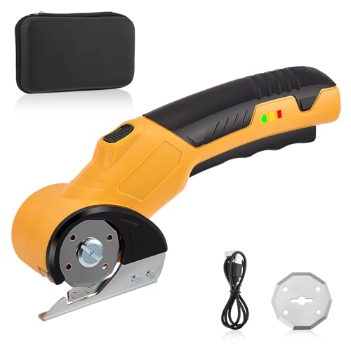 Brolteja Ciseaux Électriques Sans Fil, Ciseaux Electrique Multifonction,Ciseaux Électrique, 10,000RPM Ciseaux Électrique Tissu Couture, pour Tissu Papier Carton Cuir Tapis