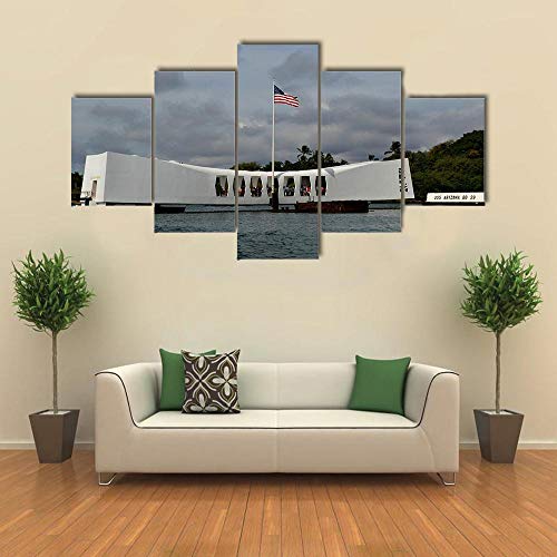 Impression sur Toile Mémorial Uss Arizona Pearl Harbor Peinture Imprimée Domicile Artistique Décoration Illustration -Motif de cadre moderne
