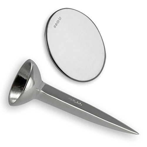 Tee de golf en métal argenté accessoire de précision avec marqueur de balle
