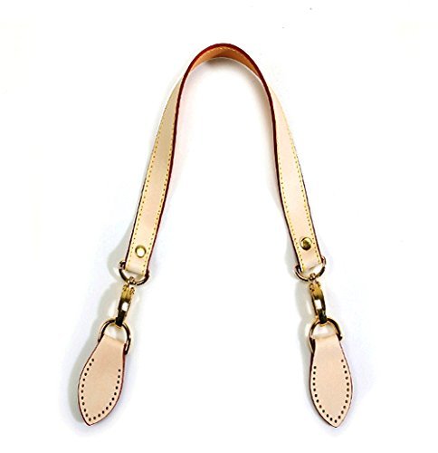 byhands hand craftbyhands Genuine Leather Purse Handle with Gold Style Hook,24"L, Ivory