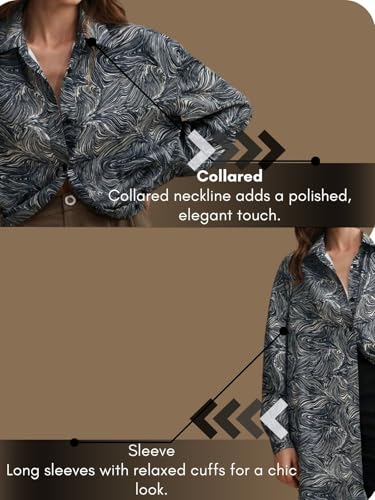 Image of Leriya Fashion Tops for Woman | Casual Top for Women Stylish Western Outfit | Collared Button Shirt for Women Oversized | Girls Professional Shirt for Office and Daily Outfit