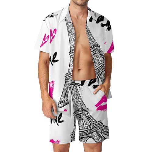 Chemise hawaïenne hommes ensemble vêtement de plage short pantalon été taille S style tropical
