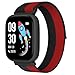 BIGGERFIVE Smartwatch Kinder, 1,8" Smartwatch Uhr Schrittzähler, 24/7 Puls, IP68 Wasserdicht, Schlafmonitor, Wecker, 5 Puzzlespiele mit/ohne App, Fitness Tracker für Mädchen Jungen Teens 5–16, Nylon