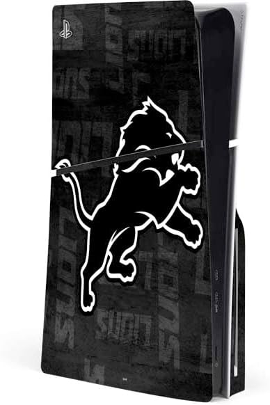 Skinit Decal Gaming Skin Compatible with PS5 Slim Disk Console - Officially Licensed NFL Detroit Lions Design