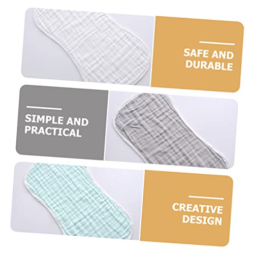 5Pcs Cotton Burp Cloths Soft Absorbent Newborn Burp Rags for Drooling Spitting Up Lightweight Quick Dry Necessities Grey2