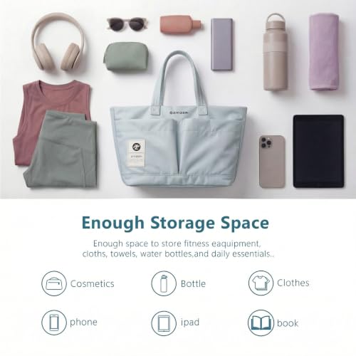 Bolso Tote de trabajo para mujeres, grande y ligero miniatura 6