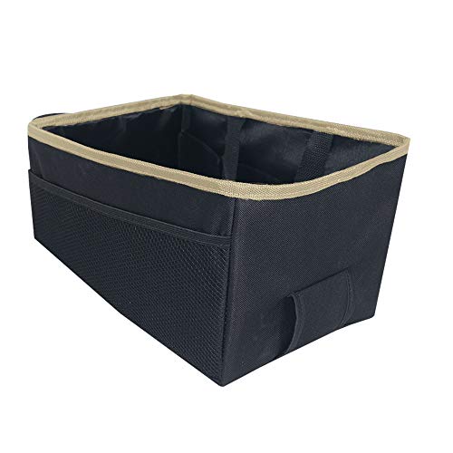 Image of FH Group E-Z Travel Multi-Use Beige Car Organizer with Cup Holders | Back Seat Storage Beige