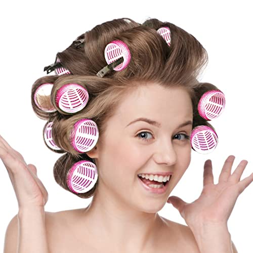 KEYRI 48PCS Hair Rollers Set Hair Rollers with Clips Self Grip Jumbo Hair Roller No Heat Heatless Hair Roller for Long Medium Short Hair Styling Hairs Salon Hairdressing Curlers (Pink - Image 4