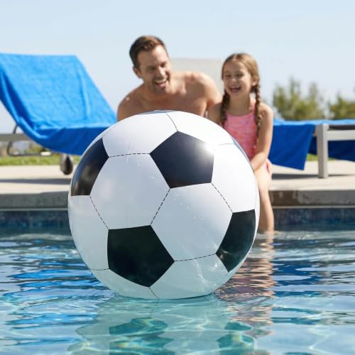 Balón de fútbol inflable de 80 cm con vinilo impermeable para juegos de piscina 2