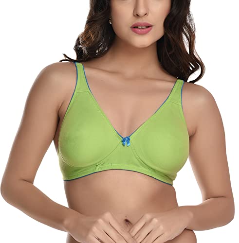 Image of StyFun Women Cotton Non-Padded Non-Wired Seamless Everyday Bra Multicolor Cup- B See Main Image to Check How Many Bras You Will Get