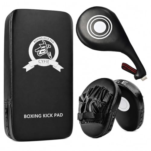 Image of 3-in-1 Boxing Training Set, Punching Mitts, Kick Pad and Target Paddle