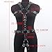 Pfylinqo Men's Punk Body Chest Harness PU Leather Harness with Cock Ring, Gothic Men's Clothing Bandage Costumes Sexy Slave Clubwear, Sex Toy for Couples, Extreme Sex (Black)