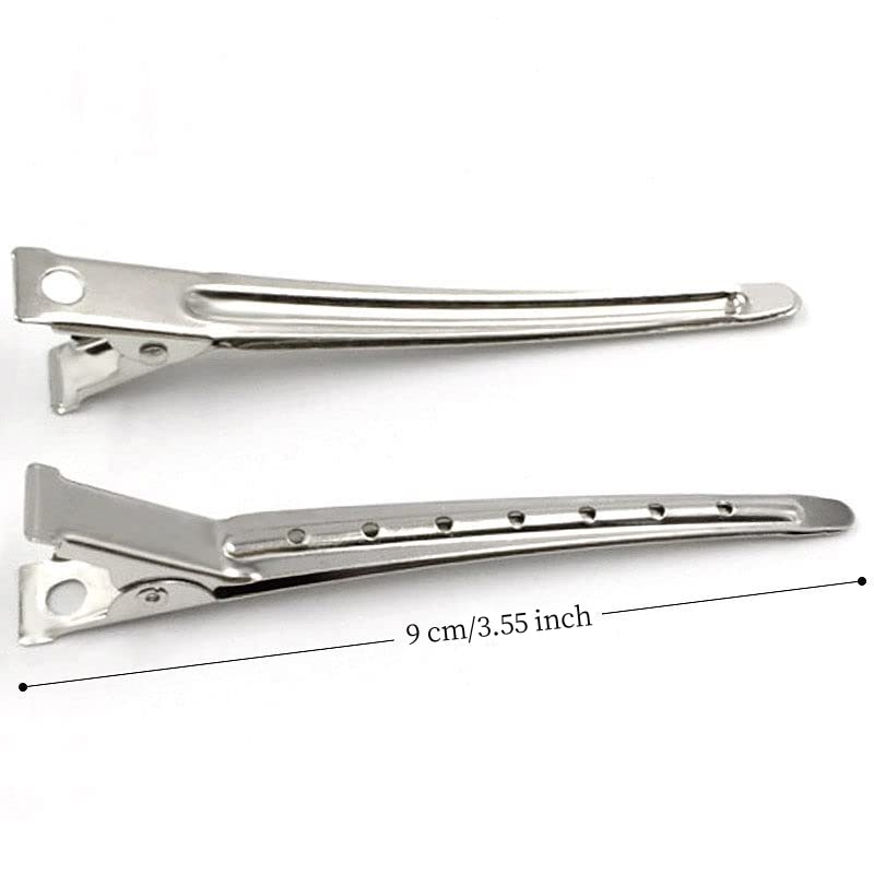 Miniatura 5 de 31 Pack Duck Bill Clips,3.5 Inches Silver Metal Duck Billed Hair Clips for Women Styling Sectioning, Duckbill Long Hair Clips, Pin Curl Clips for