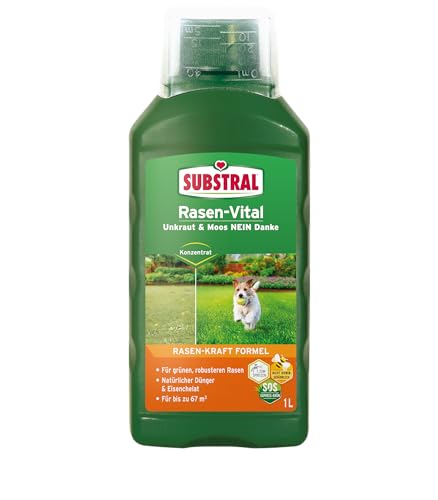 Substral Rasen-Vital, 1L, SOS Sofort-Hilfe für schnelles Grün auf Rasenflächen, mit Rasen-Kraft-Formel, für bis zu 67qm