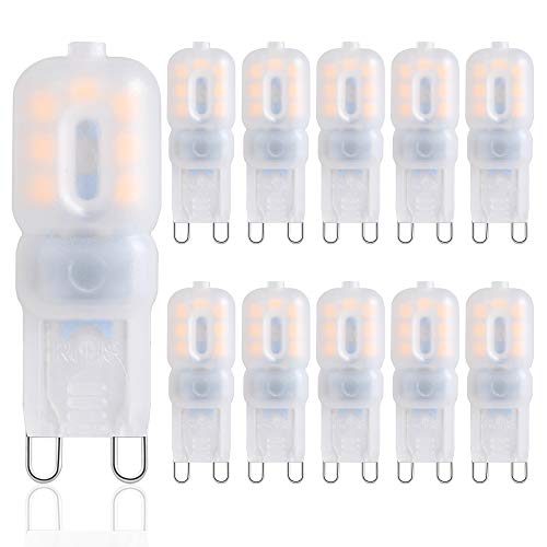 TIAFELNGLY Dimmable G9 LED Bulbs Warm White Energy Saving Lamp 2.5W-3W Wall Light,360 ° Degree Beam Angle LED Light Bulb