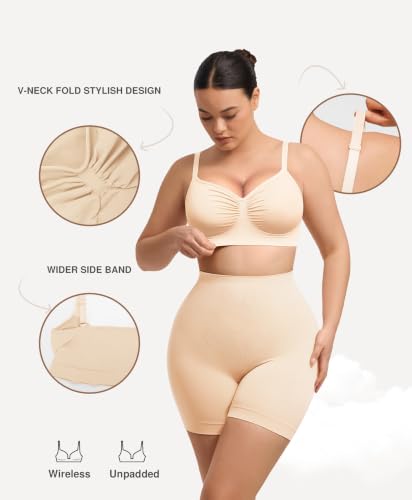 Image of Lover-Beauty Bralettes for Women Wireless Stretch Unlined Everyday Bra