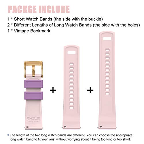 Image of Ritche Christmas Gift Silicone Watch Bands 18mm 20mm 22mm 24mm Quick Release Rubber Watch Bands for Men, White Elephant Gifts, Stocking Stuffers For Men