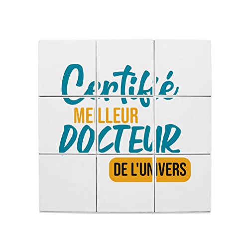 Carreaux céramique décoratif 15,2x15,2 cm : lot de 9 dalles murales pour docteur