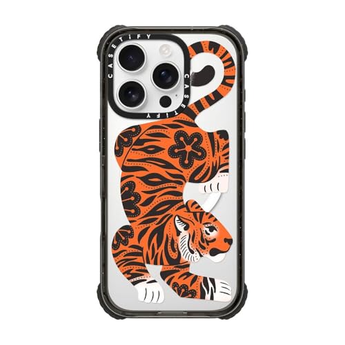 Coque iPhone 16 Pro haut de gamme motif tigre premium CASETiFY