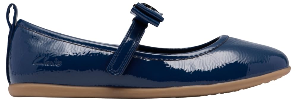 Clarks Charm Bow K. Childrens Navy Patent, 8