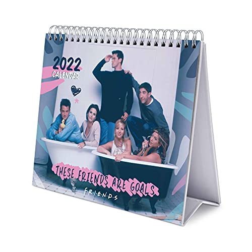 Grupo Erik Calendario escritorio Deluxe 2022 Friends-Calendario 2022 sobremesa-Calendario 2022 Friends │ Calendario Friends-Calendario mesa 2022-Calendario anual-Producto con licencia oficial