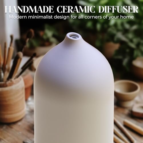 SALKING Humidificador Aceites Esenciales de Cerámica, 200ml Difusor de Aromaterapia con 20 Sonidos de Ruido Blanco, Humidificador Ultrasónico con Temporizadores, el Hogar, Oficina, SPA, Bebé - imagen 4