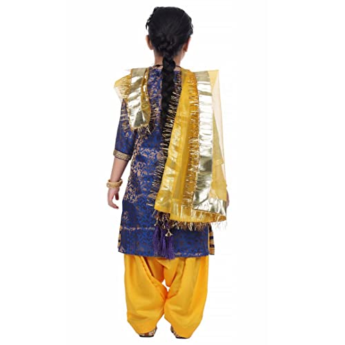 Image of ITSMYCOSTUME Punjabi Patiala Suit for Girls|Punjabi Giddha /Baisakhi /Bhangra Dance Costume for Girls