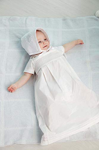 Mud Pie Baby Girls' Smocked Christening Gown, White, 0-6 Months #TOP3