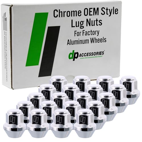 Image of DPAccessories Lug Nuts Compatible with 2008-2016 Chrysler Town & Country | Chrome OEM Style | Factory Aluminum Wheels Only | Set of 20 Wheel Nuts | DCRTOW05F-CH /1