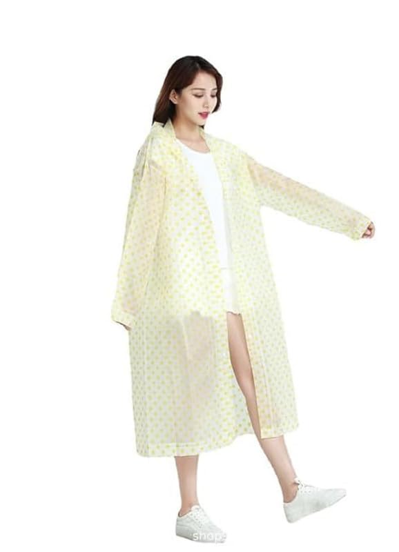 w+ Girls|Women EVA Transparent Rain Coat Hooded Outdoor Water Resistant Portable Raincoat Suit (Random Color)-picture-27