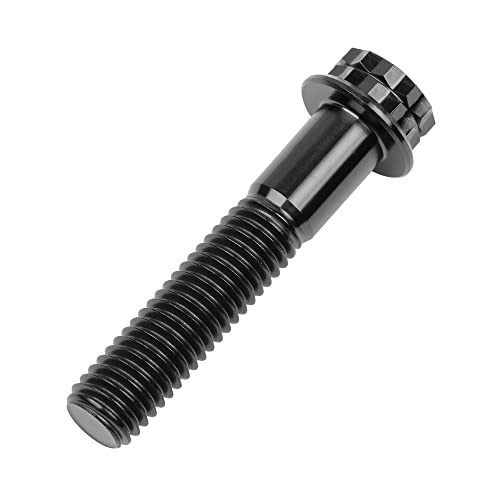 Image of Titanium Flange 12 Point Head M8 x15 20 25 30 35 40 45 50 55 60 65mm Screw Bolt Pack of 4 (M8x40mm, Black)