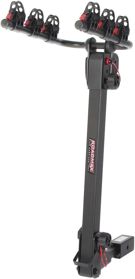 Road-Max TRIMAX Razorback 3” Bike Carrier for 3 Bikes, Hitch Mount